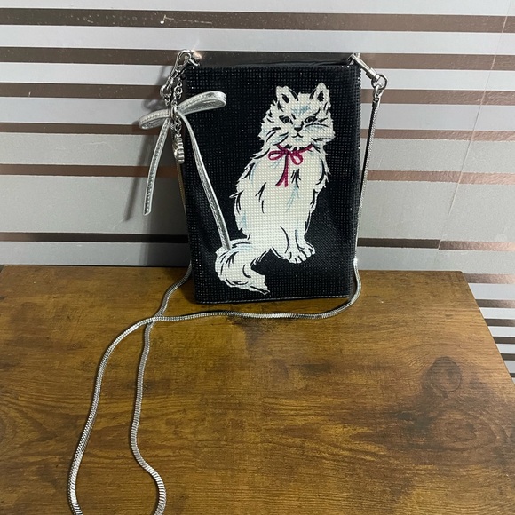kate spade Handbags - Kate Spade Whiskers Cat Crystal NS North South Crossbody Bag Purse
